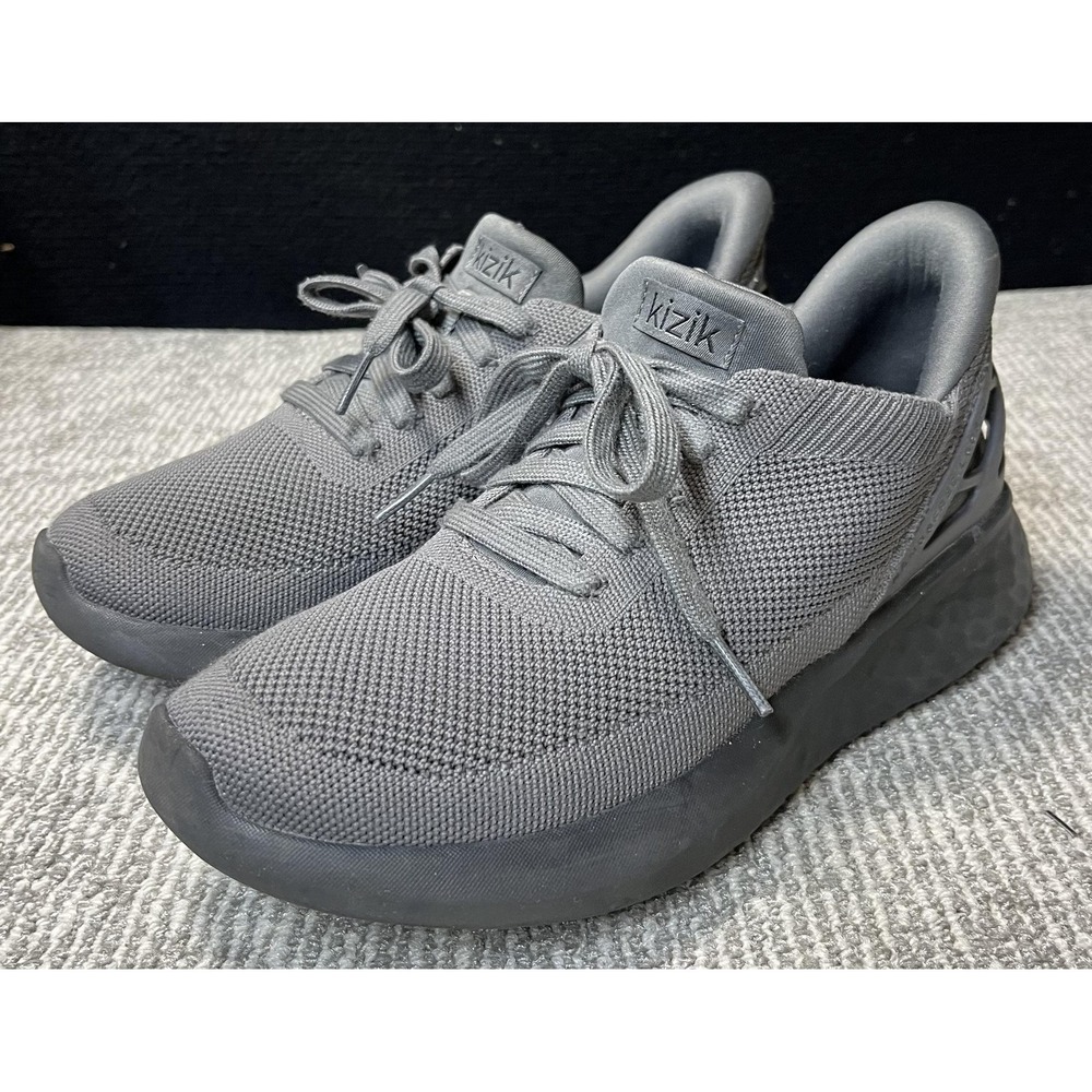 Kizik Shoes Womens Size 7.5 Gray Athens HandsFree Labs Wide Walking Sneaker